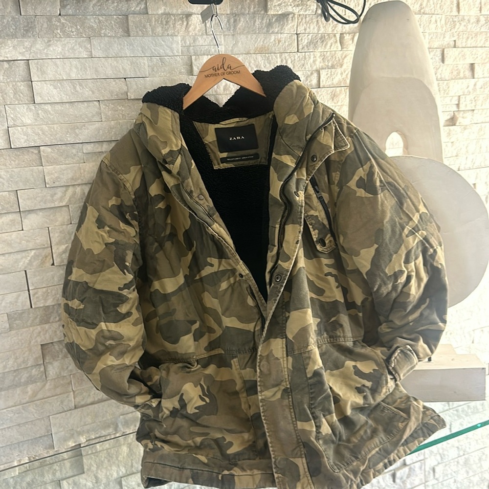 Zara Camo hooded jacket